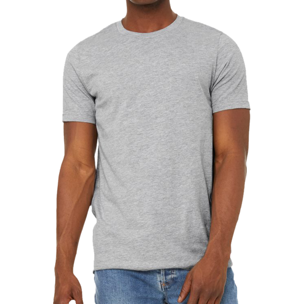 Bella + Canvas Unisex Sueded Tee, Athletic Heather, Front view