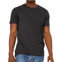 Bella + Canvas Unisex Sueded Tee, Dark Grey Heather, Front view