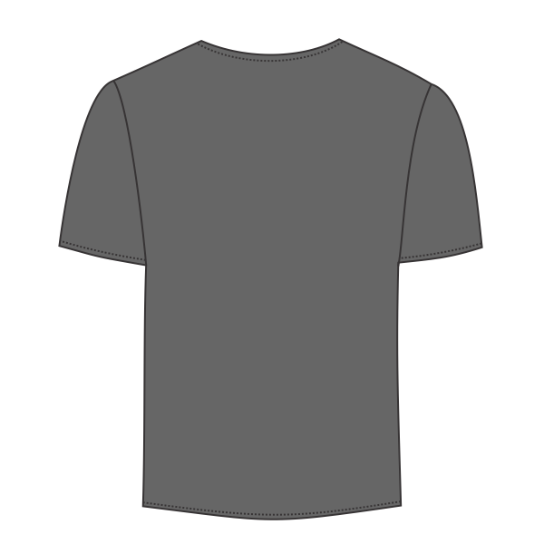 Bella + Canvas Unisex Sueded Tee, Deep Heather, Back view