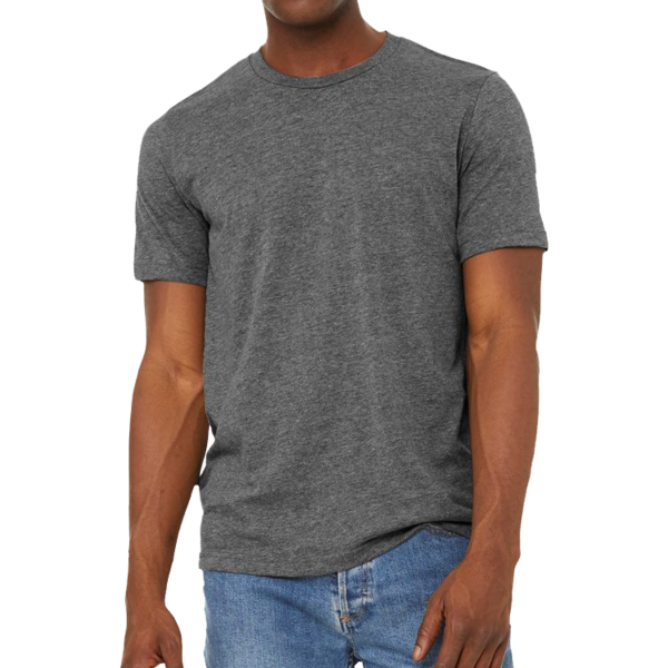 Bella + Canvas Unisex Sueded Tee, Deep Heather, Front view