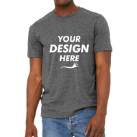Bella + Canvas Unisex Sueded Tee, Deep Heather, Front view, Mockup