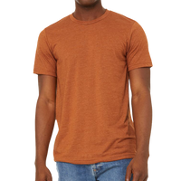 Bella + Canvas Unisex Sueded Tee, Heather Autumn, Front view