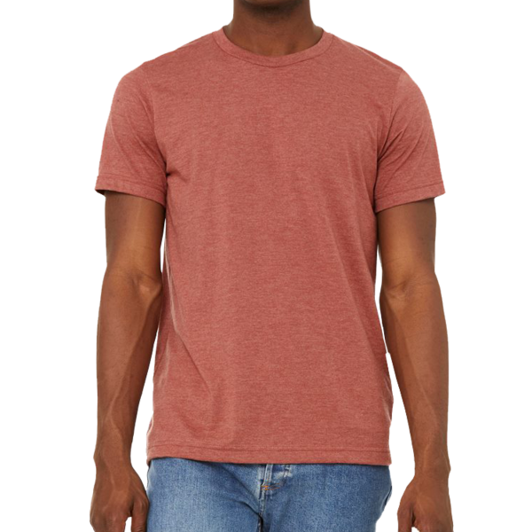 Bella + Canvas Unisex Sueded Tee, Heather Clay, Front view