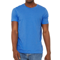 Bella + Canvas Unisex Sueded Tee, Heather Columbia Blue, Front view
