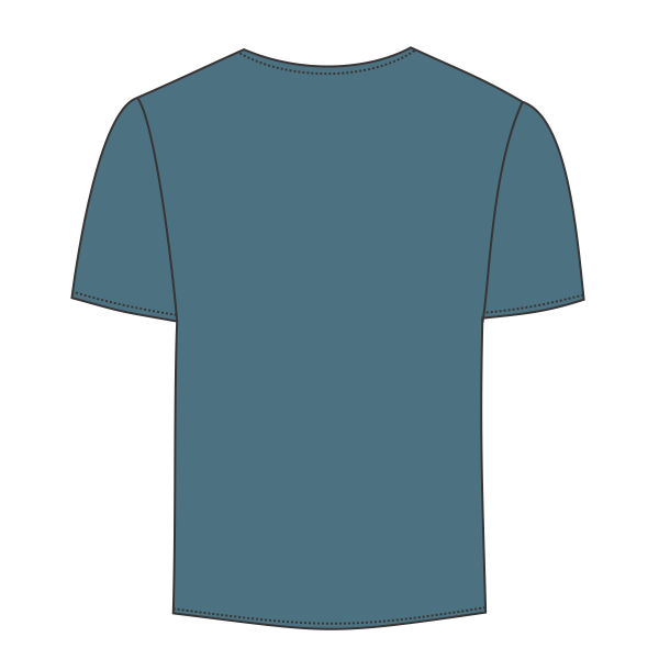 Bella + Canvas Unisex Sueded Tee, Heather Deep Teal, Back view