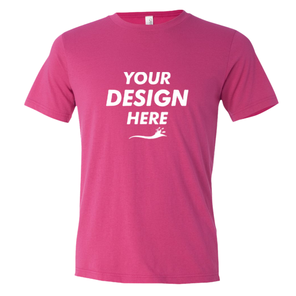 Bella + Canvas Unisex Texture Tee, Berry, Front view, Mockup