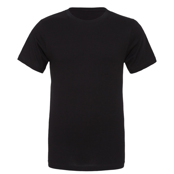 Bella + Canvas Unisex Texture Tee, Black, Front view