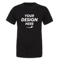 Bella + Canvas Unisex Texture Tee, Black, Front view, Mockup