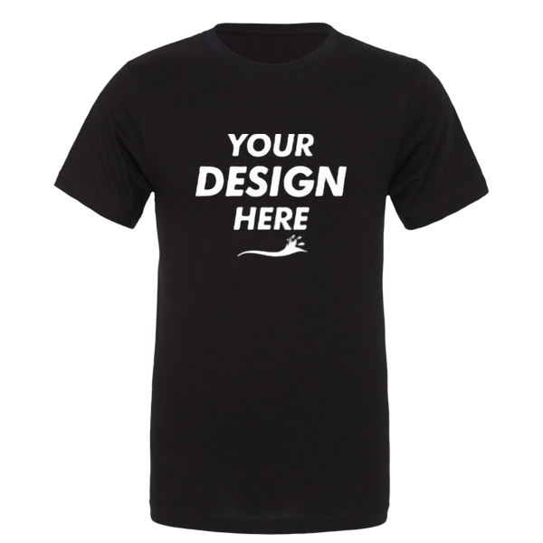 Bella + Canvas Unisex Texture Tee, Black, Front view, Mockup