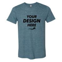Bella + Canvas Unisex Texture Tee, Denim Slub, Front view, Mockup