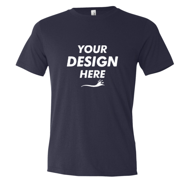 Bella + Canvas Unisex Texture Tee, Navy, Front view, Mockup