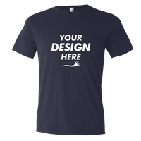 Bella + Canvas Unisex Texture Tee, Navy, Front view, Mockup