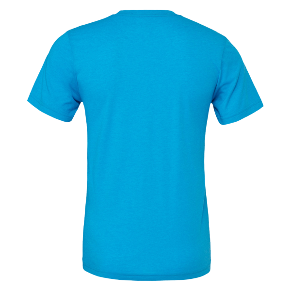 Bella + Canvas Unisex Texture Tee, Neon Blue, Back view