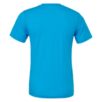 Bella + Canvas Unisex Texture Tee, Neon Blue, Back view