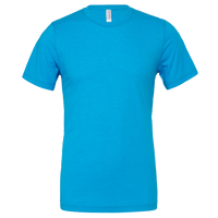 Bella + Canvas Unisex Texture Tee, Neon Blue, Front view