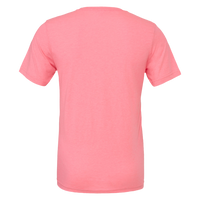 Bella + Canvas Unisex Texture Tee, Neon Pink, Back view