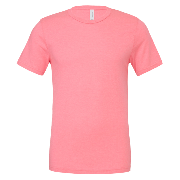 Bella + Canvas Unisex Texture Tee, Neon Pink, Front view