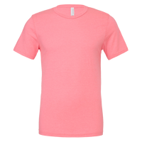 Bella + Canvas Unisex Texture Tee, Neon Pink, Front view
