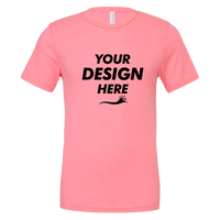 Bella + Canvas Unisex Texture Tee, Neon Pink, Front view, Mockup