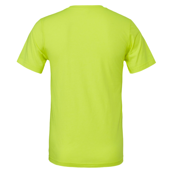 Bella + Canvas Unisex Texture Tee, Neon Yellow, Back view