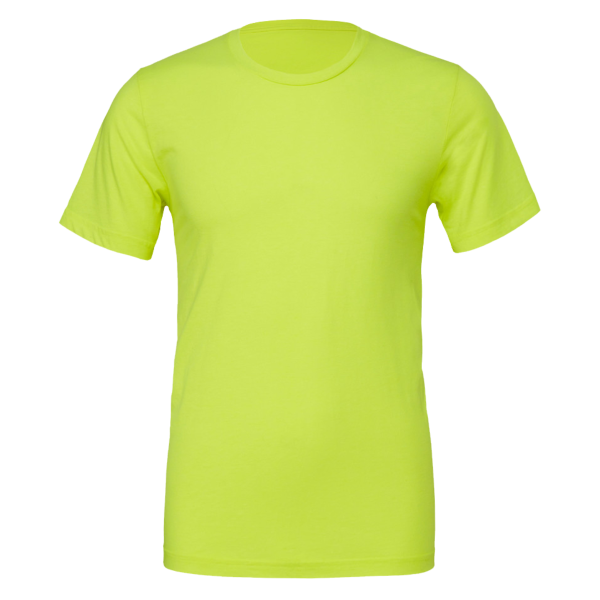 Bella + Canvas Unisex Texture Tee, Neon Yellow, Front view