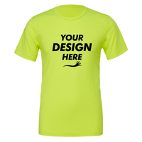 Bella + Canvas Unisex Texture Tee, Neon Yellow, Front view, Mockup
