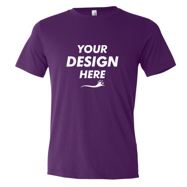 Bella + Canvas Unisex Texture Tee, Team Purple, Front view, Mockup