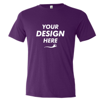 Bella + Canvas Unisex Texture Tee, Team Purple, Front view, Mockup