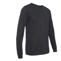 Bella + Canvas Unisex Triblend Long Sleeve Tee, Charcoal Black Triblend, Right Sleeve view