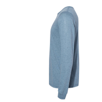 Bella + Canvas Unisex Triblend Long Sleeve Tee, Denim Triblend, Left Sleeve view