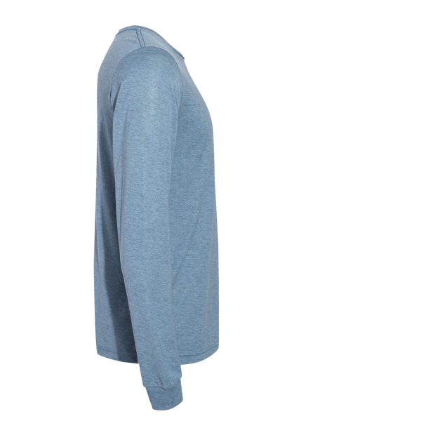 Bella + Canvas Unisex Triblend Long Sleeve Tee, Denim Triblend, Right Sleeve view
