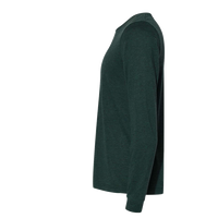 Bella + Canvas Unisex Triblend Long Sleeve Tee, Emerald Triblend, Left Sleeve view