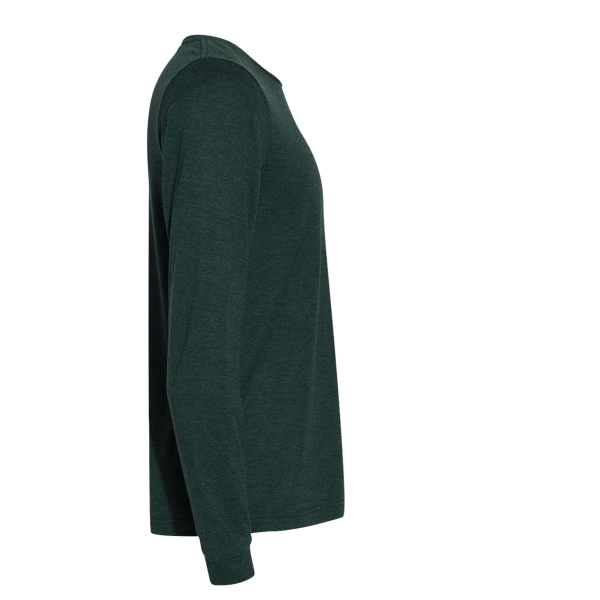 Bella + Canvas Unisex Triblend Long Sleeve Tee, Emerald Triblend, Right Sleeve view