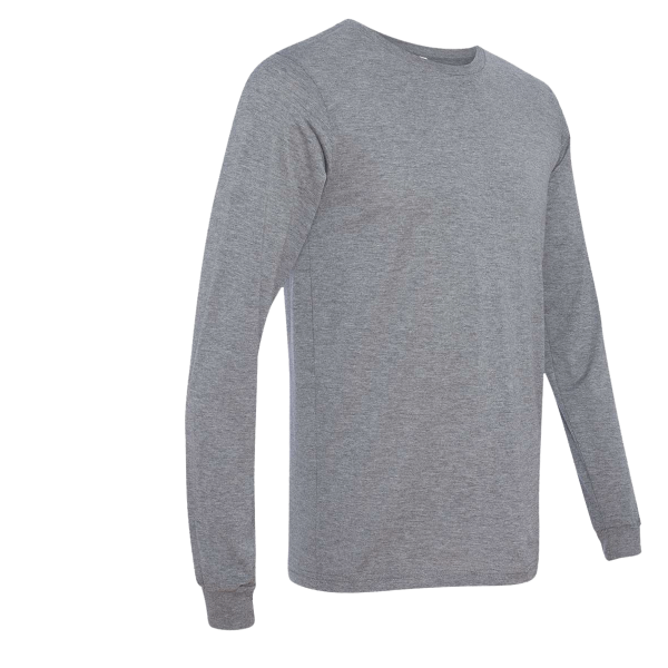 Bella + Canvas Unisex Triblend Long Sleeve Tee, Grey Triblend, Right Sleeve view
