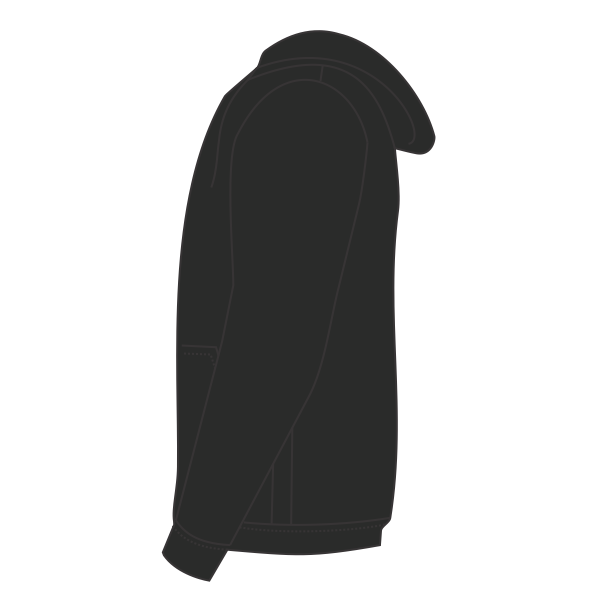 Bella + Canvas Unisex Triblend Sponge Fleece Full-Zip Hoodie Sweatshirt, Charcoal Black Triblend, Left Sleeve view