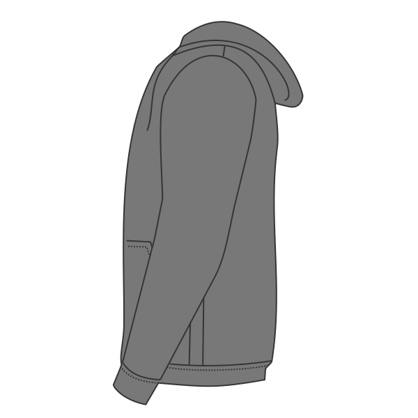 Bella + Canvas Unisex Triblend Sponge Fleece Full-Zip Hoodie Sweatshirt, Grey Triblend, Left Sleeve view