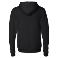 Bella + Canvas Unisex Triblend Sponge Fleece Full-Zip Hoodie Sweatshirt, Solid Black Triblend, Back view