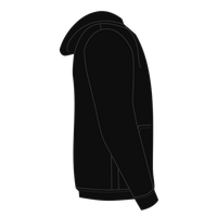 Bella + Canvas Unisex Triblend Sponge Fleece Full-Zip Hoodie Sweatshirt, Solid Black Triblend, Right Sleeve view