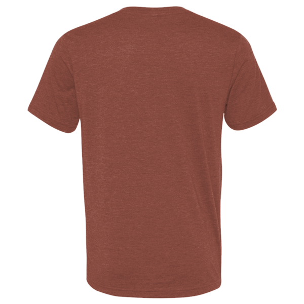 Bella + Canvas Unisex Triblend V-Neck Tee, Clay Triblend, Back view