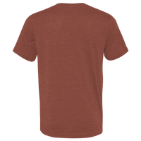 Bella + Canvas Unisex Triblend V-Neck Tee, Clay Triblend, Back view
