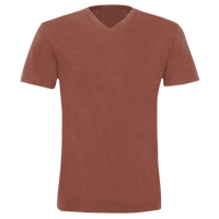 Bella + Canvas Unisex Triblend V-Neck Tee, Clay Triblend, Front view