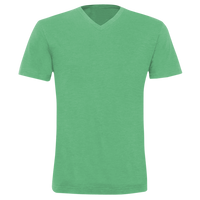 Bella + Canvas Unisex Triblend V-Neck Tee, Green Triblend, Front view