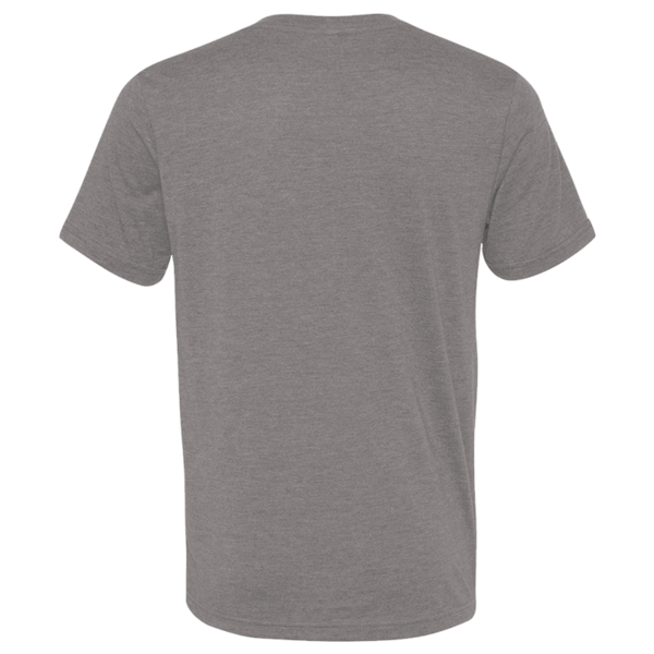 Bella + Canvas Unisex Triblend V-Neck Tee, Grey Triblend, Back view
