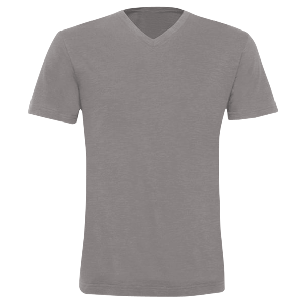 Bella + Canvas Unisex Triblend V-Neck Tee, Grey Triblend, Front view