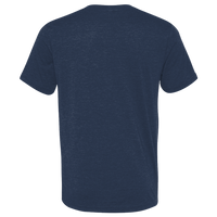 Bella + Canvas Unisex Triblend V-Neck Tee, Navy Triblend, Back view