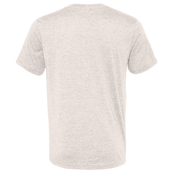 Bella + Canvas Unisex Triblend V-Neck Tee, Oatmeal Triblend, Back view