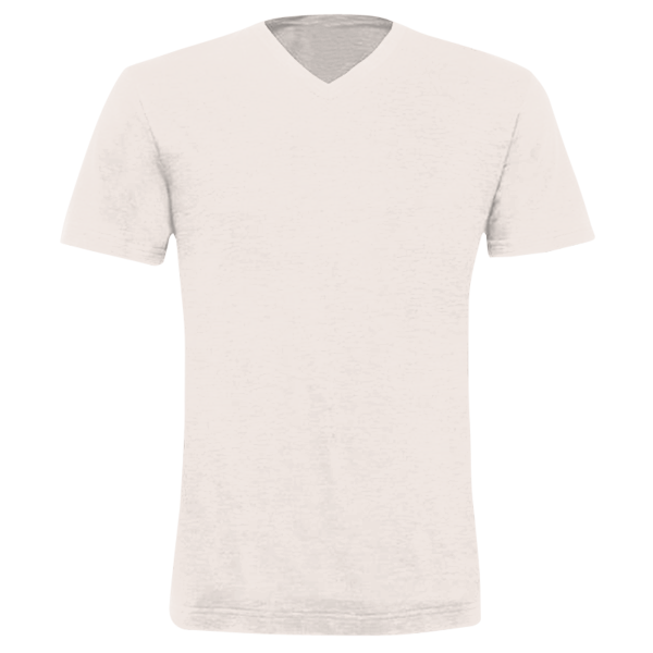 Bella + Canvas Unisex Triblend V-Neck Tee, Oatmeal Triblend, Front view