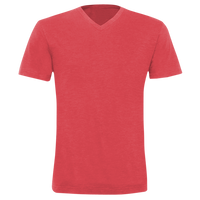 Bella + Canvas Unisex Triblend V-Neck Tee, Red Triblend, Front view