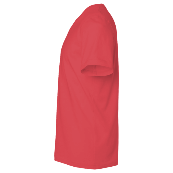 Bella + Canvas Unisex Triblend V-Neck Tee, Red Triblend, Left Sleeve view