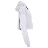 Bella + Canvas Women's Crop Fleece Hoodie Sweatshirt, White, Right Sleeve view
